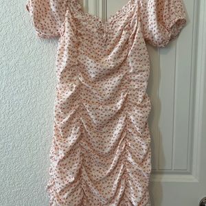 Astr the Label Floral Ruched Dress